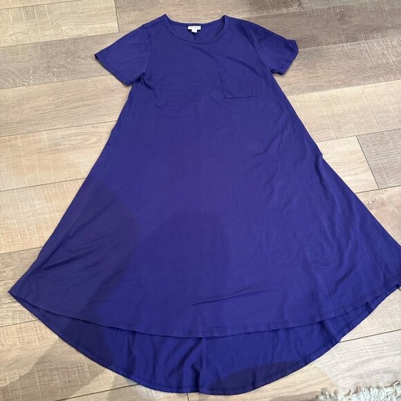 LULAROE WOMENS SMALL PURPLE T SHIRT DRESS - Picture 1 of 6
